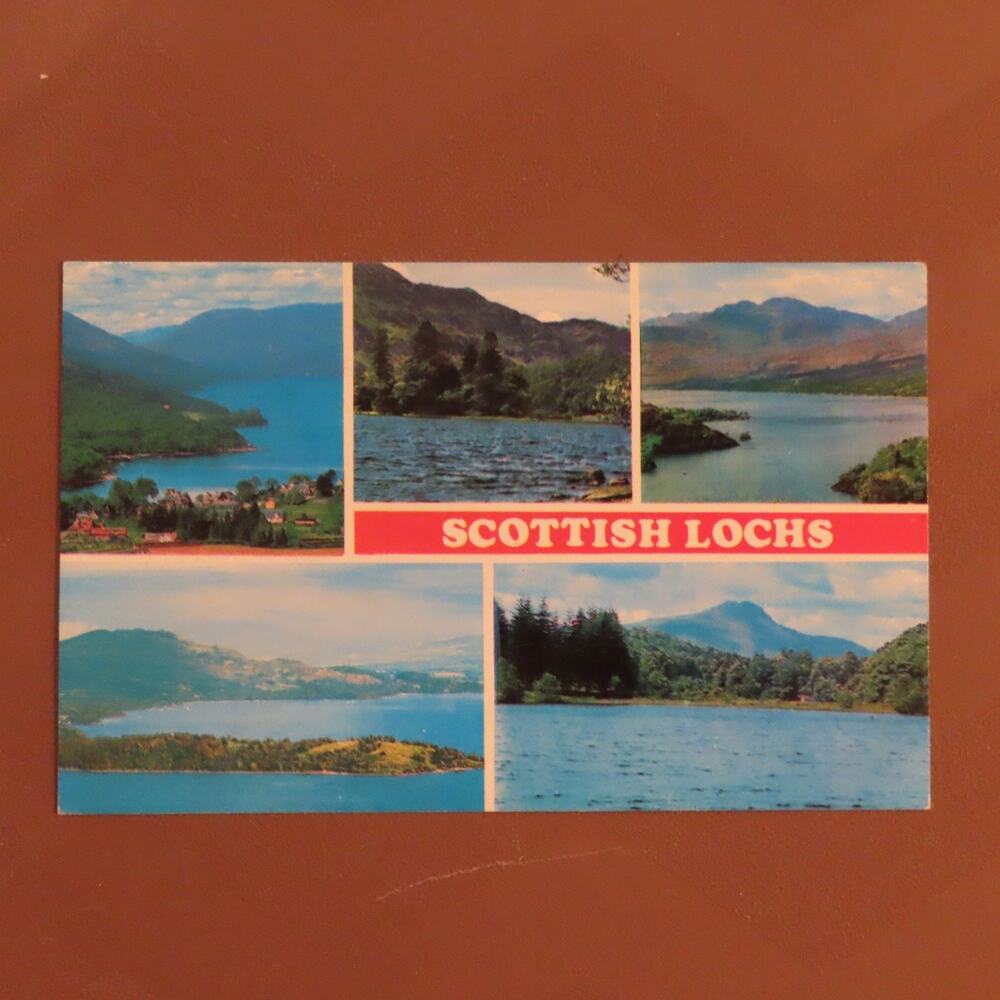 1983 Scotland Scottish Loch Earn Ard Katrine Achray Lomond VTG Vintage Postcard